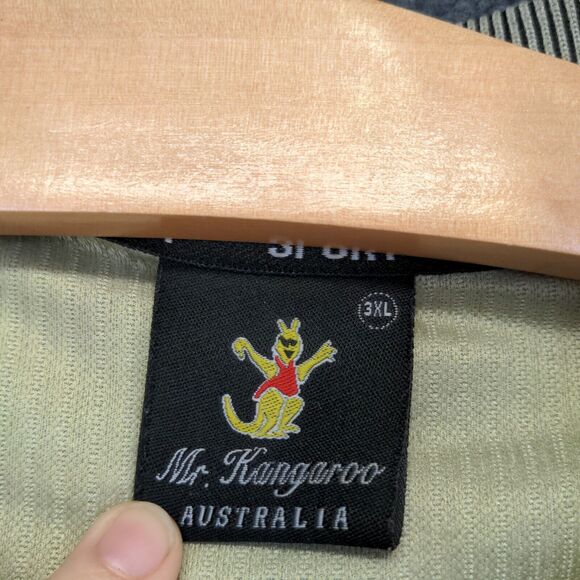 Mr. Kangaroo Men's Melbourne Australia Polo Shirt Green 3XL Short Sleeve - Picture 10 of 14